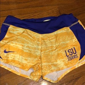 Gold Nike LSU Shorts